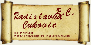 Radislavka Ćuković vizit kartica